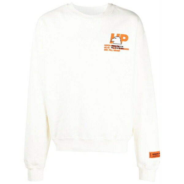 ヘロン プレストン メンズ パーカー・スウェットシャツ アウター Heron print sweatshirt Neutrals｜asty