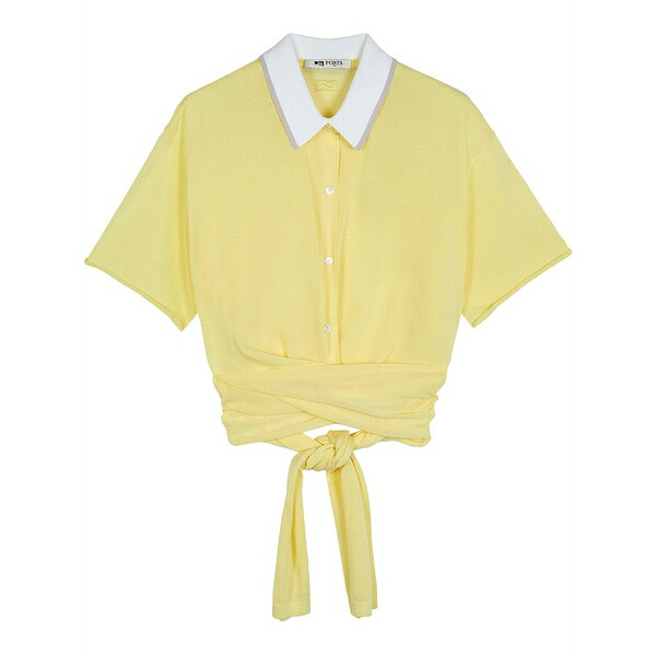 ポーツ 1961 レディース スポーツシャツ トップス Wrap polo top  Yellow
