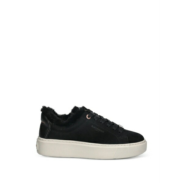 アレクサンダー スミス レディース スニーカー シューズ London faux fur-trim sneakers Black｜asty
