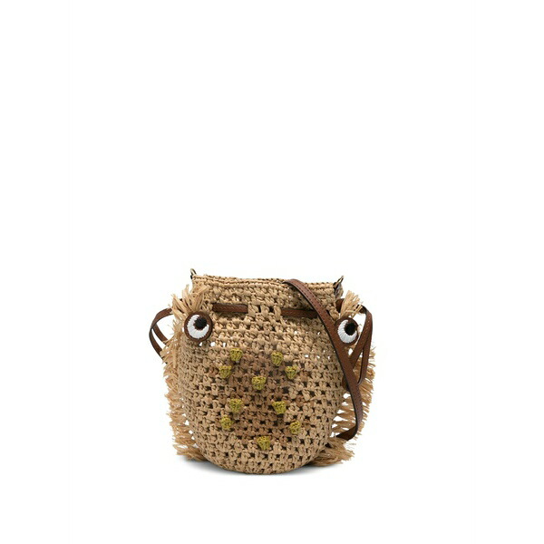 アニヤハインドマーチ レディース ハンドバッグ バッグ Eye-detail drawstring mini bag Neutrals