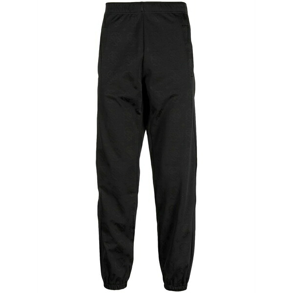 ロベルトカヴァリ メンズ カジュアルパンツ ボトムス Jacquard logo track trousers Black｜asty