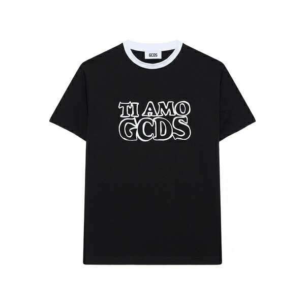 ジーシーディーエス レディース プルオーバー トップス Logo-print t-shirt Black