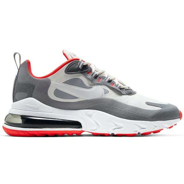 Nike ナイキ メンズ スニーカー  【Nike Air Max 270 React Smoke Grey Red】  大きさ US_10.5(28.5糎) Summit White/Smoke Grey-Particle Grey-White