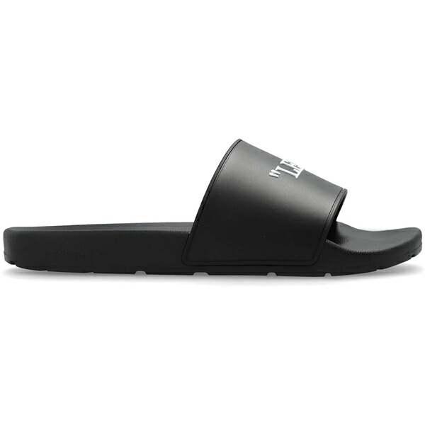 OFF-WHITE オフホワイト メンズ スニーカー  【OFF-WHITE Quote Rubber Slides Black】  サイズ US_10(28.0cm) Black