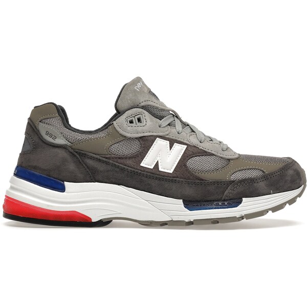 New Balance ニューバランス メンズ スニーカー 【New Balance 992 Grey Blue Red】 サイズ US_8(26.0cm) Grey/Blue-Red｜asty 106,900円