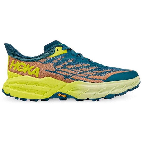 Hoka One One ホカオネオネ メンズ スニーカー 【Hoka One One Speedgoat 5 Blue Coral Evening Primrose】 サイズ US_8.5(26.5cm) Blue Coral/Evening Primrose|asty