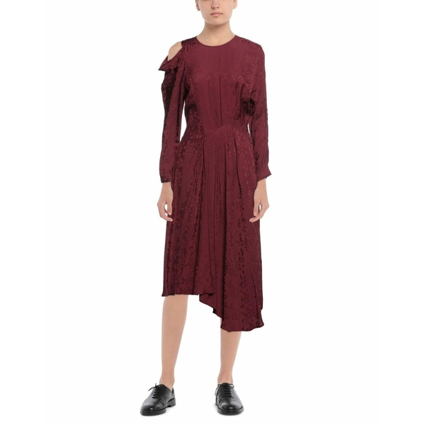 マリパルミ レディース ワンピース トップス Midi dresses Burgundy-