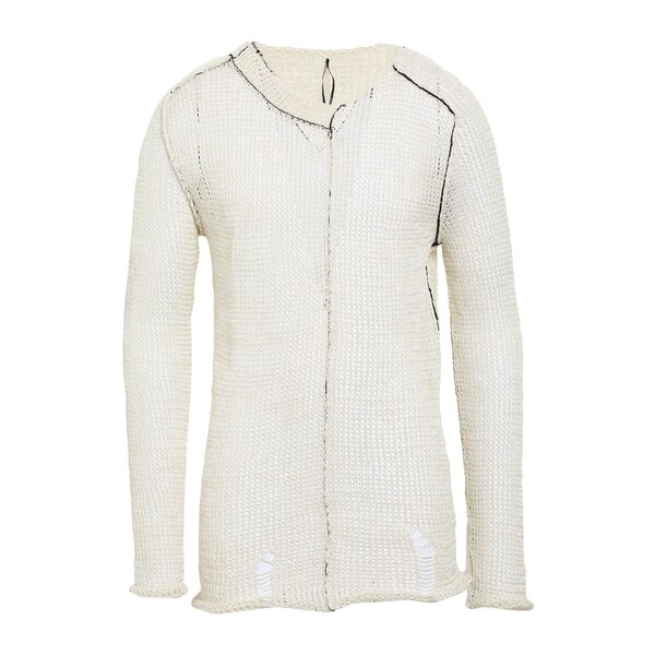 【貨物輸送無料】 マスナダ メンズ 編み物\u0026プルオーバー アウター Sweaters White