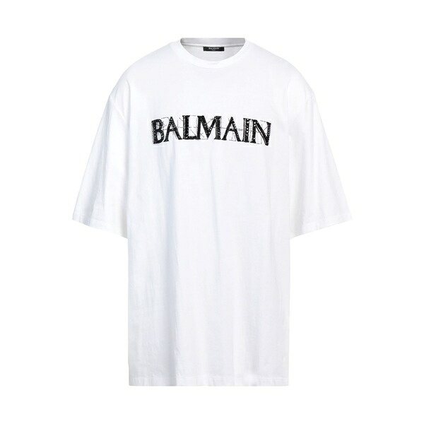 【貨物輸送無料】 バルマン メンズ ティーシャツ トップス T-shirts White