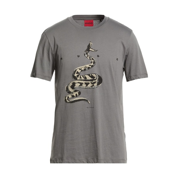 【送料無料】 ヒューゴボス メンズ Tシャツ トップス T-shirts Grey|asty
