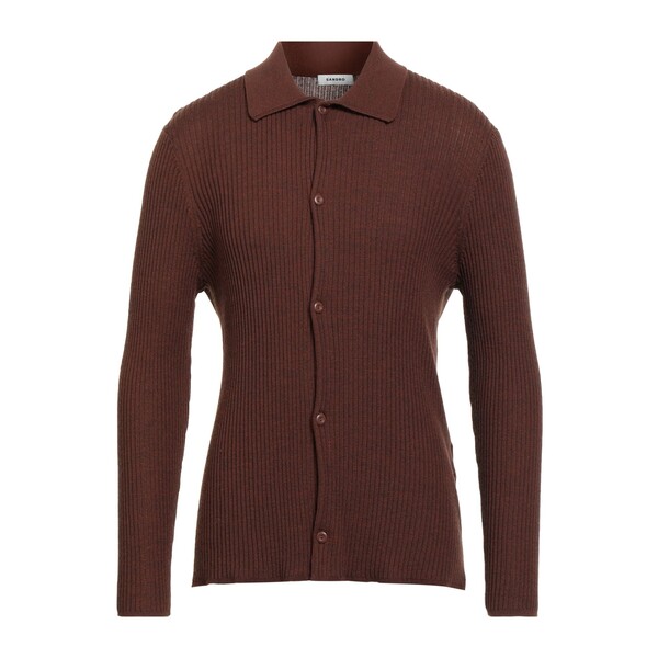 【貨物輸送無料】 真砂ロ メンズ ジレー アウター Cardigans Brown