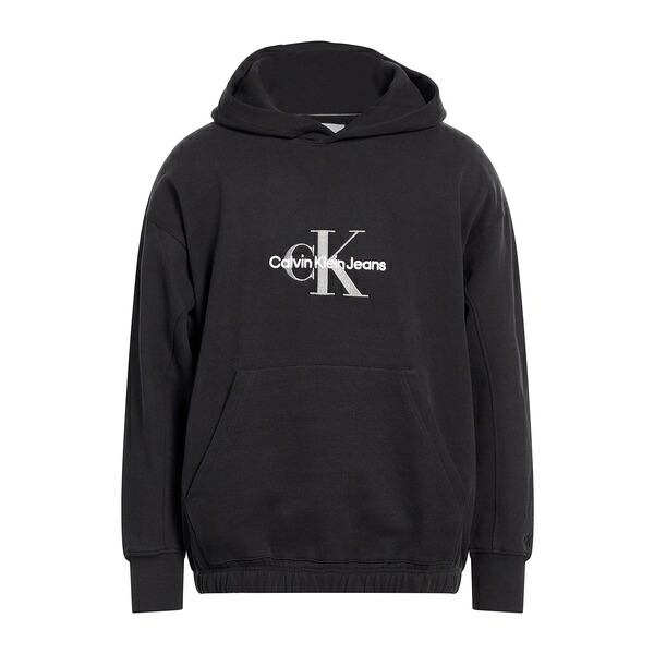 【貨物輸送無料】 カルバンクライン メンズ パーカー・スウェットシャツ アウター Sweatshirts Black