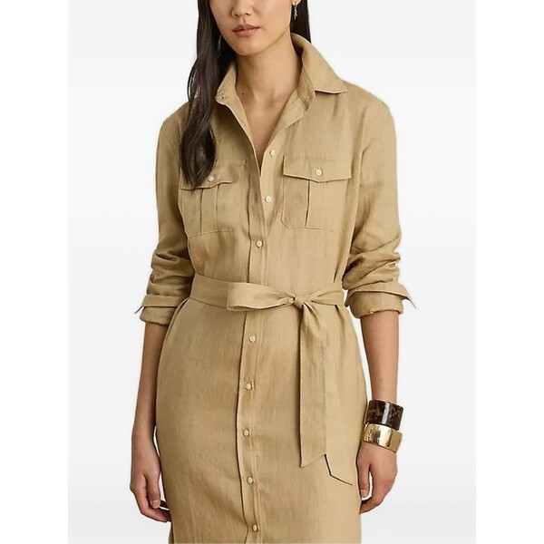 ラルフローレン レディース 衣装 トップス Belted shirt dress Neutrals