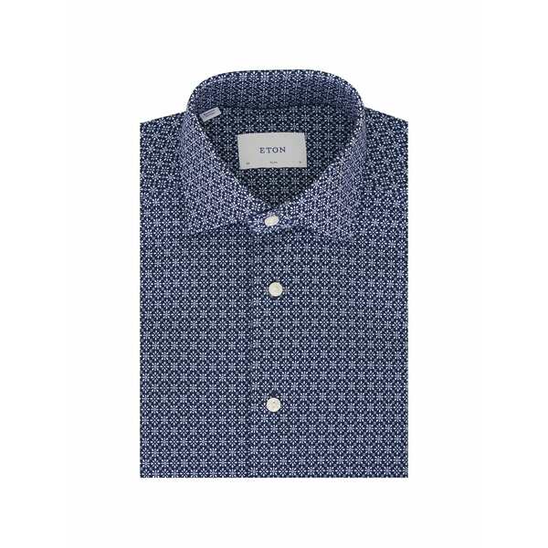 エトン メンズ プルオーバー トップス Floral-print shirt Blue カジュアルシャツ-トップス-メンズファッション
