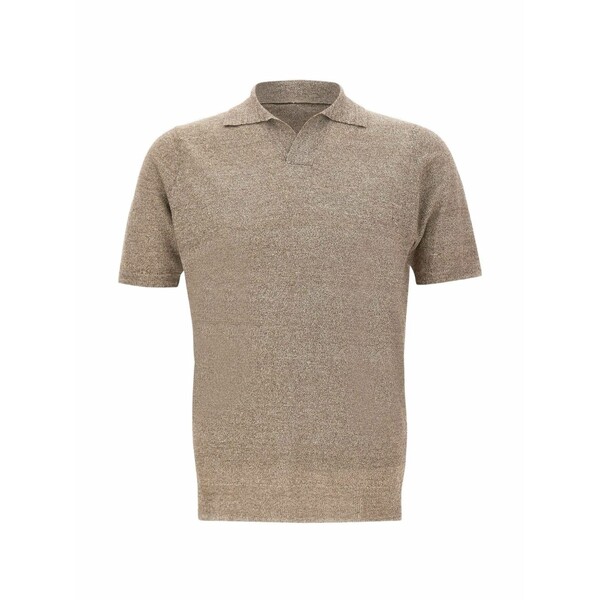 フィリッポ デ ラウレンティス メンズ スポーツシャツ トップス M??lange polo shirt Neutrals