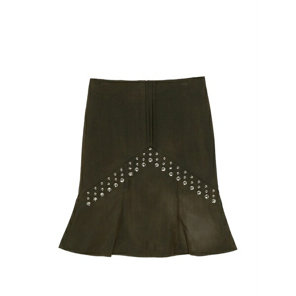 シュシュ/火箸 レディース スコート ボトムス Flared MIDI skirt Green