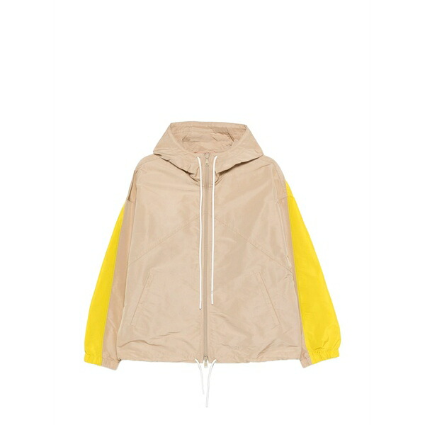 ヌメロ ヴェントゥーノ レディース 上衣＆上衣 アウター Hooded colour-block jacket Neutrals