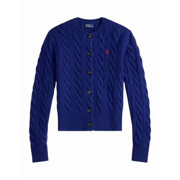 ラルフローレン レディース ジレー アウター Cable-knit cardigan  Blue