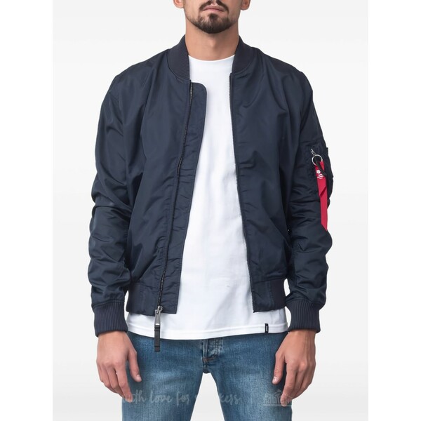 アルファインダストリーズ メンズ ジャケット＆ブルゾン アウター Slim-cut bomber jacket Blue｜asty 40,820円