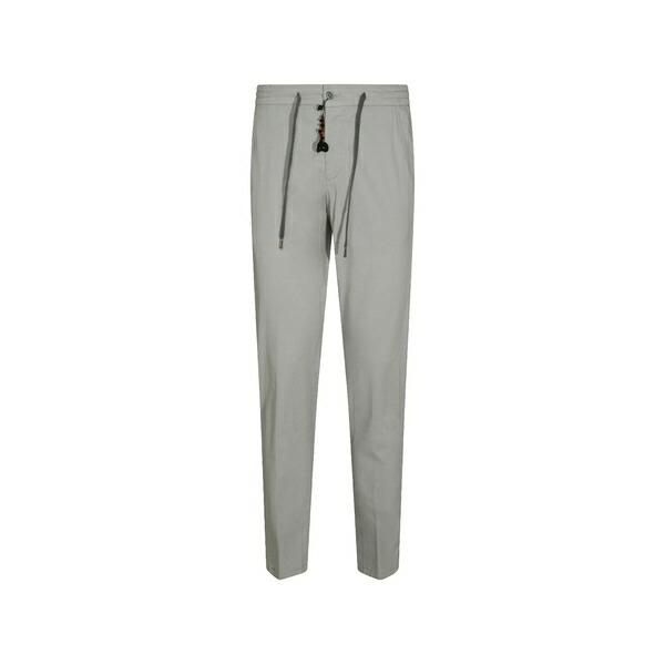 マルコ ペスカローロ メンズ カジュアルパンツ ボトムス Caracciolo drawstring-detail cotton trousers Grey｜asty