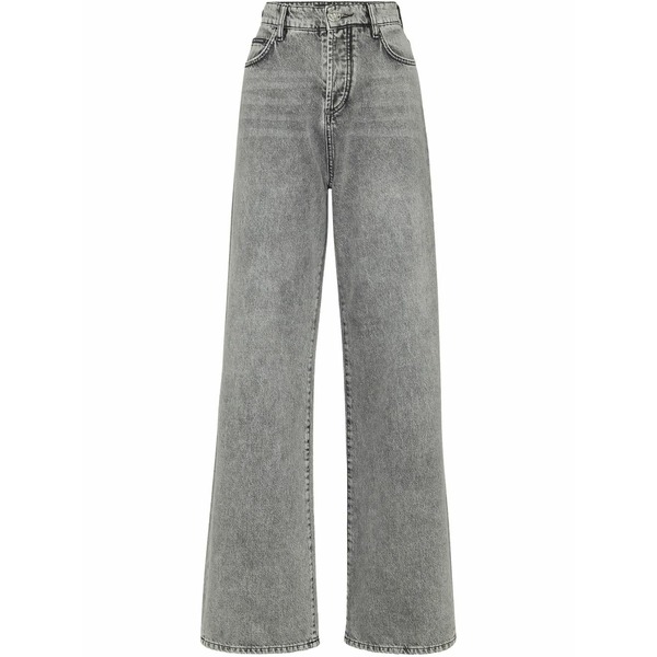 フィリッププレイン レディース デニムパンツ ボトムス Wide-leg jeans Grey｜asty