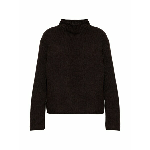 リサ・ヤン レディース 編み物\u0026プルオーバー アウター Nelsy ribbed high-neck sweater Brown