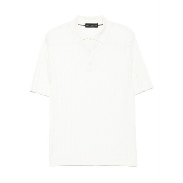 ブレット ジョンソン メンズ ポロシャツ トップス Short-sleeved polo shirt White|asty