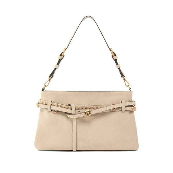 ピンコ レディース ショルダーバッグ バッグ Studded shoulder bag Neutrals