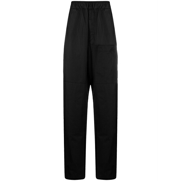 ジル・サンダー メンズ カジュアルパンツ ボトムス Elasticated waist wide-leg trousers Black|asty