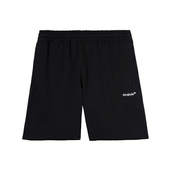 オフホワイト メンズ カジュアルパンツ ボトムス Helvetica logo track shorts Black｜asty