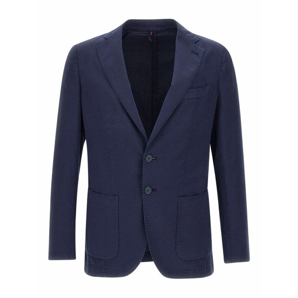 サンタニエロ メンズ ジャケット&ブルゾン アウター Lapel-collar two-button blazer Blue|asty