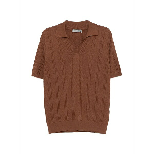 カナーリ メンズ プルオーバー トップス Textured top Brown