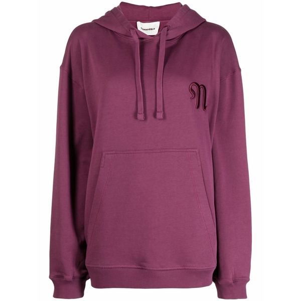 ナヌーシュカ レディース パーカー・スウェットシャツ アウター Ever embroidered logo hoodie Purple