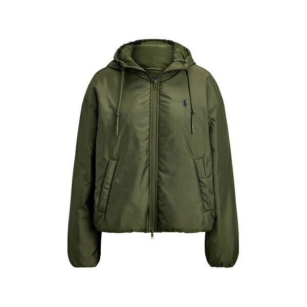 ラルフローレン レディース 上衣＆上衣 アウター Hooded zip-up jacket Green