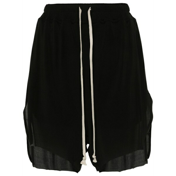 リックオウエンス レディース 心地好いズボン下 ボトムス Raw-cut shorts Black