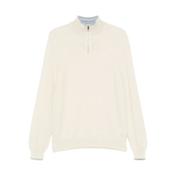 フェデーリ メンズ パーカー・スウェットシャツ アウター Half-zip sweatshirt Neutrals