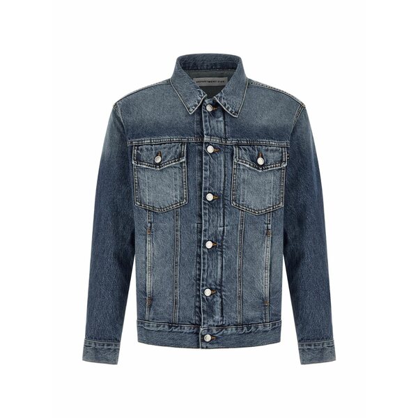 デパートメントファイブ メンズ ジャケット＆ブルゾン アウター Stone washed contrast stitching jacket Blue
