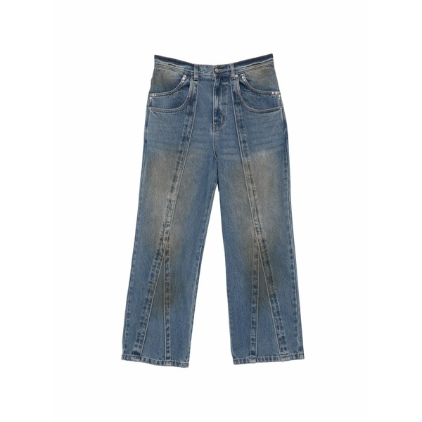 アンダーソン 呼びりん メンズ ジーンズズボン下 ボトムス Layered wide-leg jeans Blue
