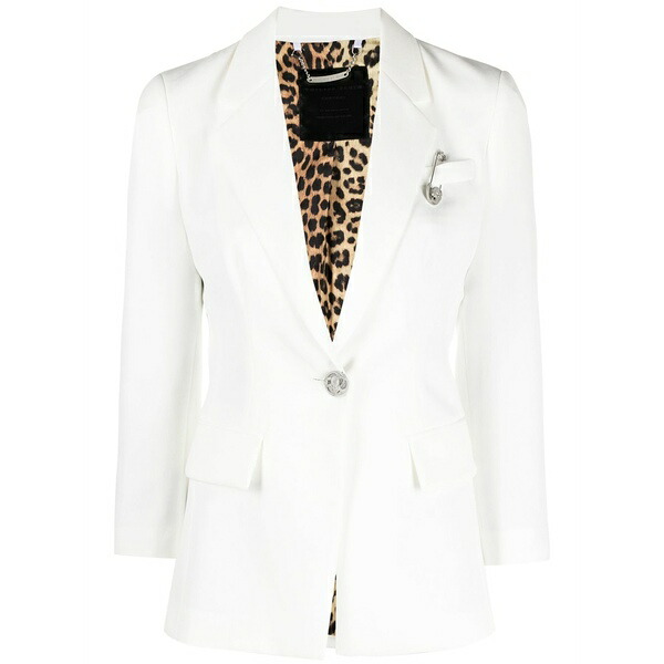 フィリップ飾り気の無い レディース 上衣＆上衣 アウター Decorative-pin blazer White
