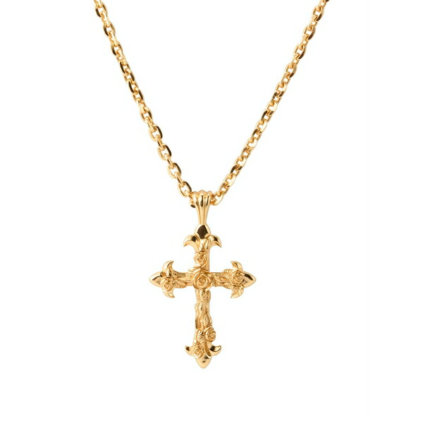 エマニュエレ ビコッキ メンズ 頸飾り・チョー鉄道車両 添え物 Rose cross necklace Gold