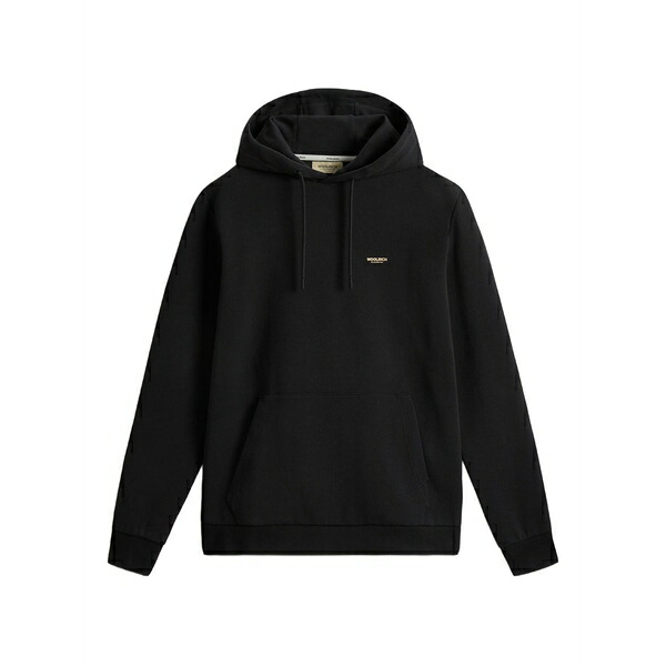 羊毛 分限者 メンズ パーカー・スウェットシャツ アウター Logo-detail hoodie Black