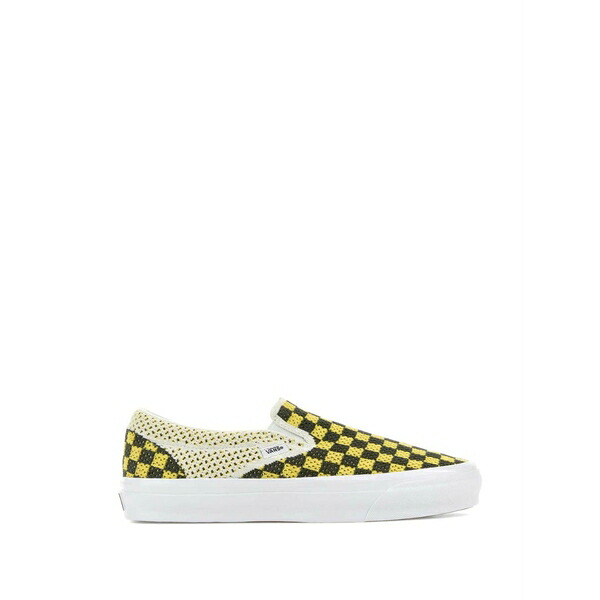 バンズ メンズ スニーカー シューズ Checkerboard classic slip-on sneakers Yellow