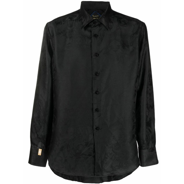 ビリオネア メンズ プルオーバー トップス Silver cut long-sleeved shirt Black