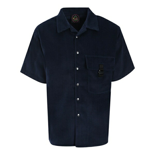 マウナ 世話をする メンズ プルオーバー トップス Velvet shirt Blue カジュアルシャツ-メンズファッション-トップス