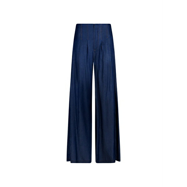 リュージョー レディース デニムパンツ ボトムス High-rise flared jeans Blue|asty