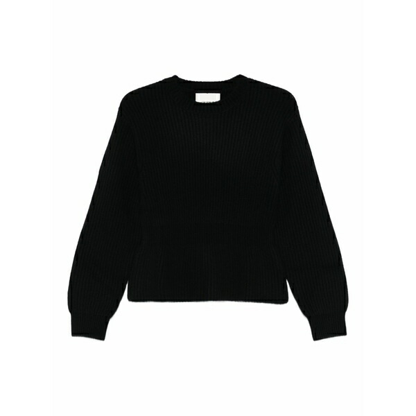 リサ・ヤン レディース 編み物\u0026ティーシャツ アウター Miriella ribbed sweater Black