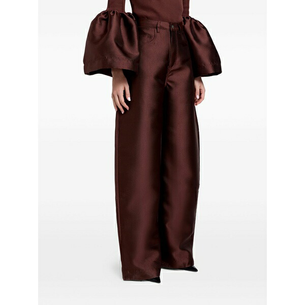 マルケス アルメイダ レディース カジュアルパンツ ボトムス Belt-loops wide-leg trousers Brown