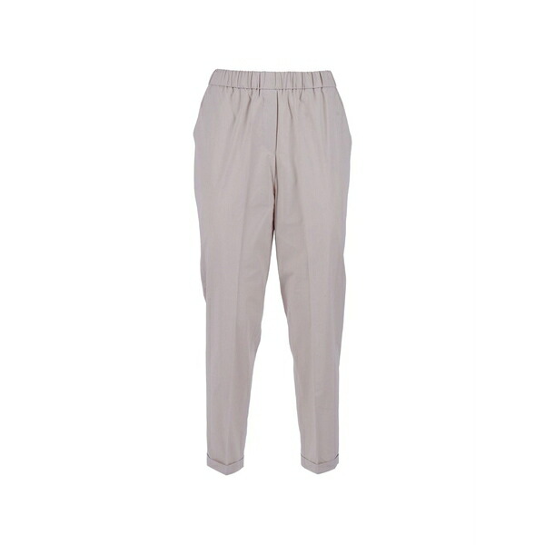 アントネリ レディース カジュアルパンツ ボトムス Elasticated turn-up trousers Neutrals|asty