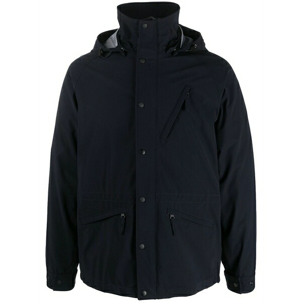 アスペジ メンズ 上衣＆上衣 アウター Hooded press-stud fastening jacket Blue メンズファッション-コート・ジャケット