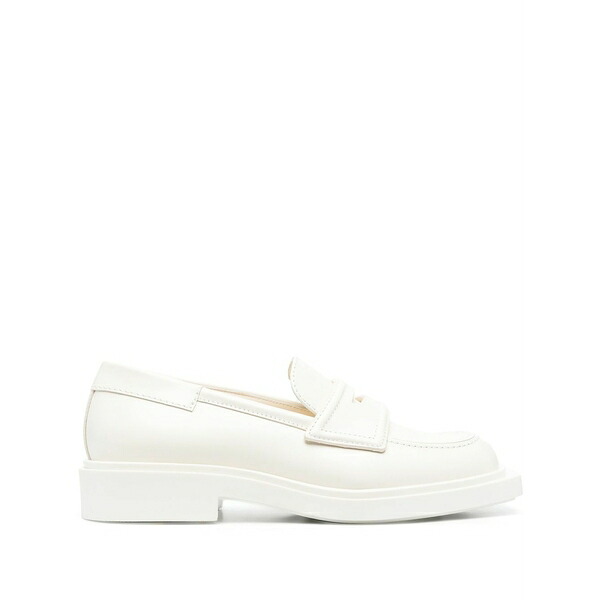 トロワジュイン レディース スリッポン・ローファー シューズ Tonal leather loafers White